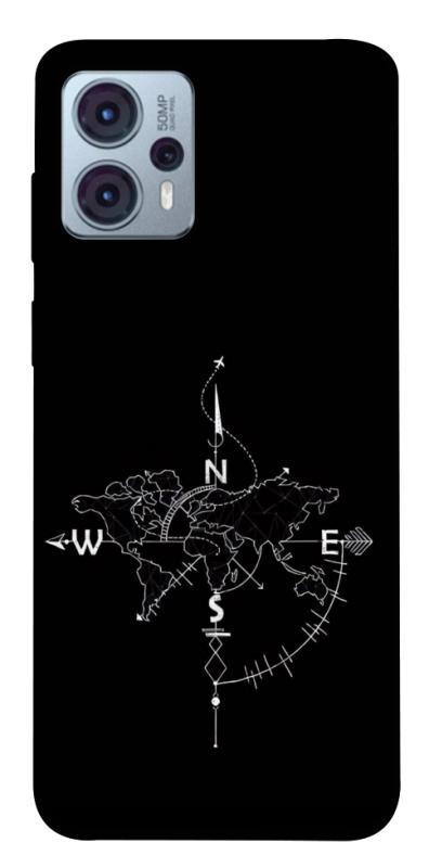 Чохол itsPrint Compass для Motorola Moto G23, black, купити оптом з доставкою