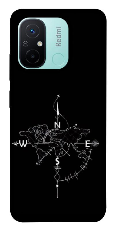 Чехол itsPrint Compass для Xiaomi Redmi 12C, black, купить оптом с доставкой