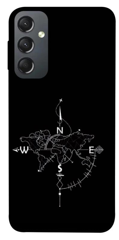Чехол itsPrint Compass для Samsung Galaxy A24 4G, black, купить оптом с доставкой