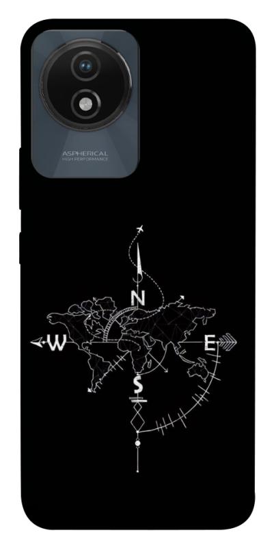 Чохол itsPrint Compass для Vivo Y02, black, купити оптом з доставкою