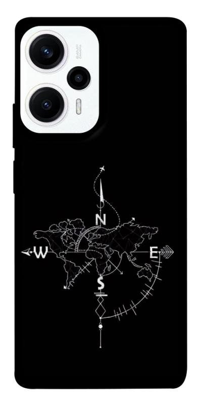 Чохол itsPrint Compass для Xiaomi Poco F5 / Note 12 Turbo, black, купити оптом з доставкою