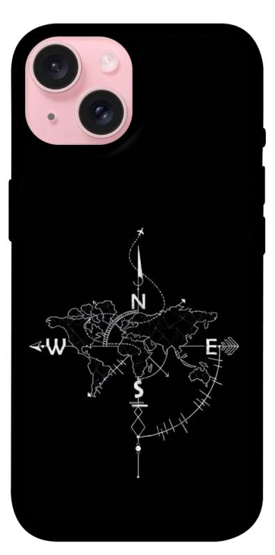 Чохол itsPrint Compass для Apple iPhone 15 (6.1"), black, купити оптом з доставкою