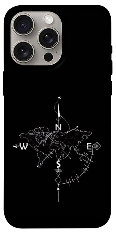 Чохол itsPrint Compass для Apple iPhone 15 Pro Max (6.7"), black, купити оптом з доставкою