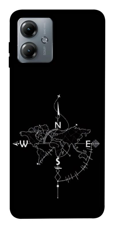 Чохол itsPrint Compass для Motorola Moto G14, black, купити оптом з доставкою