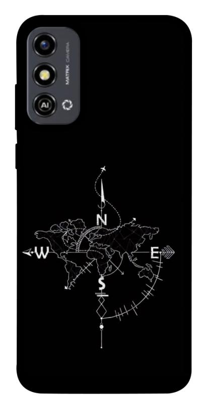 Чохол itsPrint Compass для ZTE Blade A53, black, купити оптом з доставкою