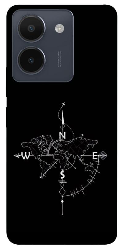 Чохол itsPrint Compass для Vivo Y36, black, купити оптом з доставкою
