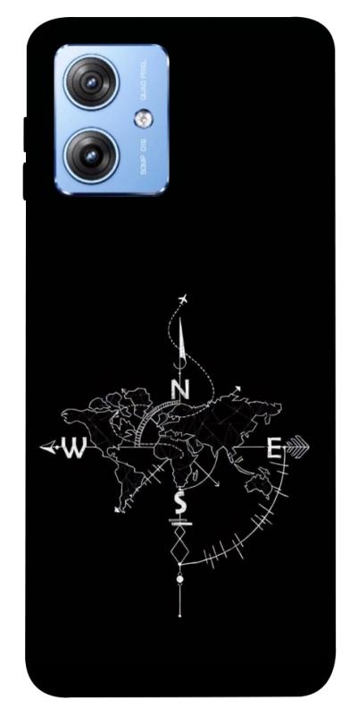 Чохол itsPrint Compass для Motorola Moto G84, black, купити оптом з доставкою