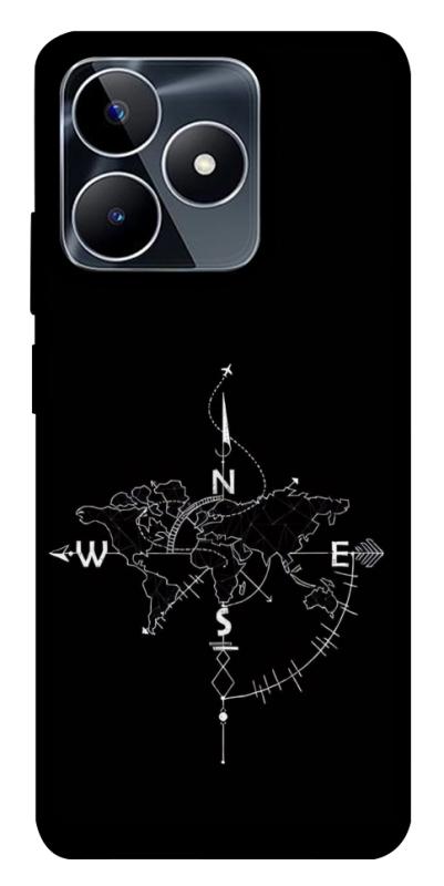 Чохол itsPrint Compass для Realme C53, black, купити оптом з доставкою
