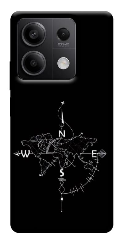 Чехол itsPrint Compass для Xiaomi Redmi Note 13 5G, black, купить оптом с доставкой