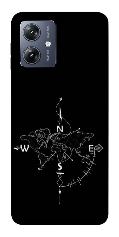 Чохол itsPrint Compass для Motorola Moto G54, black, купити оптом з доставкою