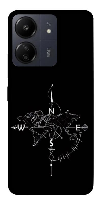 Чохол itsPrint Compass для Xiaomi Redmi 13C, black, купити оптом з доставкою