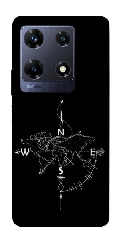 Чехол itsPrint Compass для Infinix Note 30 Pro, black, купить оптом с доставкой