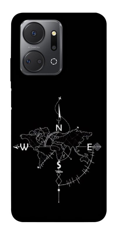 Чехол itsPrint Compass для Huawei Honor X7a, black, купить оптом с доставкой