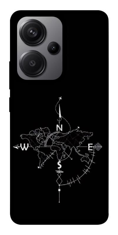 Чохол itsPrint Compass для Xiaomi Redmi Note 13 Pro+, black, купити оптом з доставкою