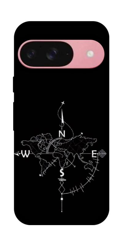 Чехол itsPrint Compass для Google Pixel 9, black, купить оптом с доставкой