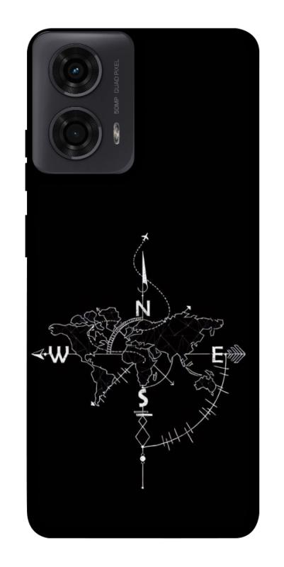 Чохол itsPrint Compass для Motorola Moto G24, black, купити оптом з доставкою