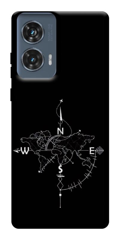 Чехол itsPrint Compass для Motorola Edge 50 Fusion, black, купить оптом с доставкой