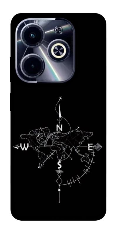 Чохол itsPrint Compass для Infinix Hot 40i, black, купити оптом з доставкою