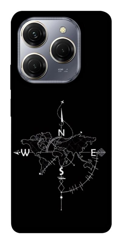 Чохол itsPrint Compass для TECNO Spark 20 Pro, black, купити оптом з доставкою