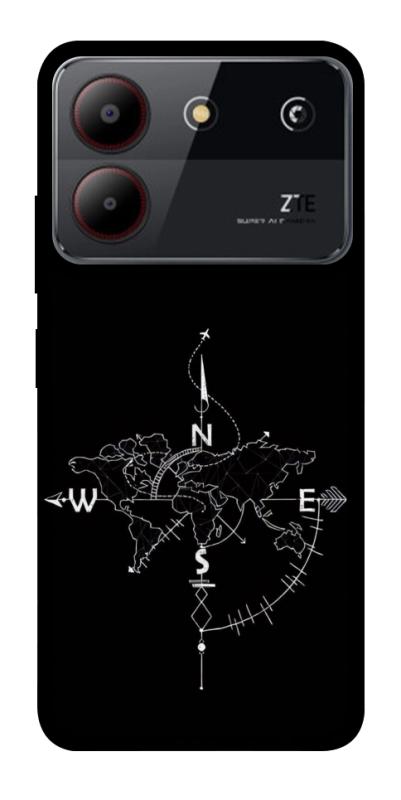 Чохол itsPrint Compass для ZTE Blade A54 4G, black, купити оптом з доставкою