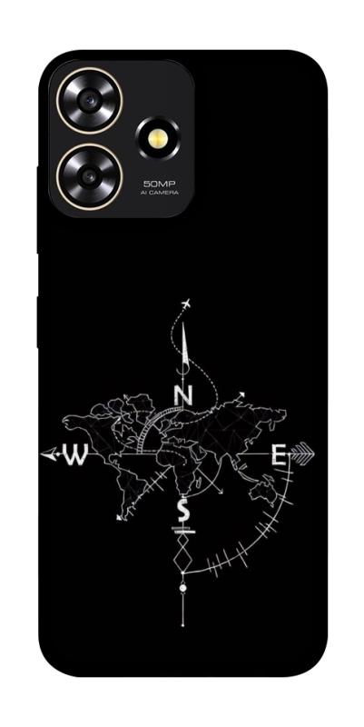 Чохол itsPrint Compass для ZTE Blade A73 4G, black, купити оптом з доставкою