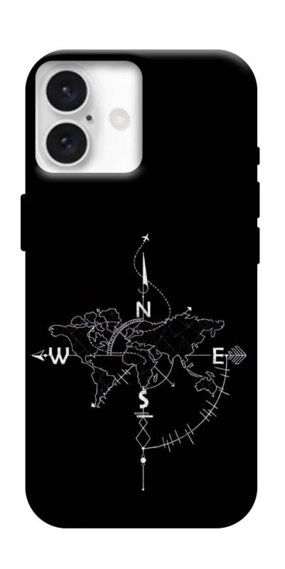 Чохол itsPrint Compass для Apple iPhone 16 (6.1"), black, купити оптом з доставкою