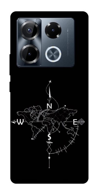 Чохол itsPrint Compass для Infinix Note 40 Pro 4G, black, купити оптом з доставкою