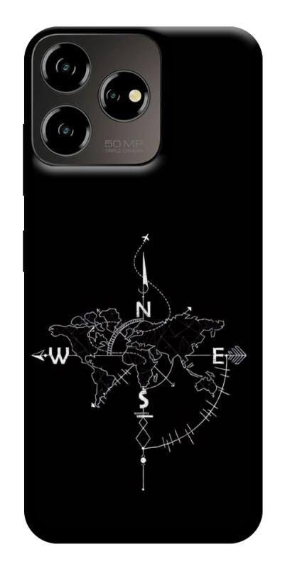 Чехол itsPrint Compass для ZTE Blade V50 Desing 4G, black, купить оптом с доставкой