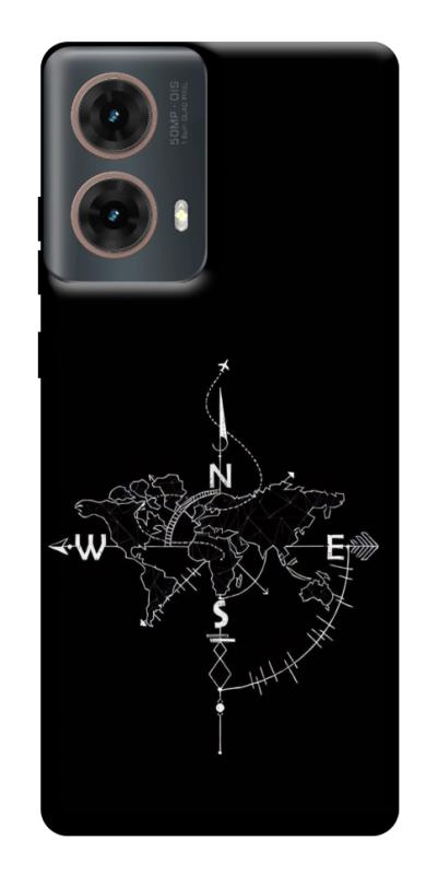 Чохол itsPrint Compass для Motorola Moto G85, black, купити оптом з доставкою