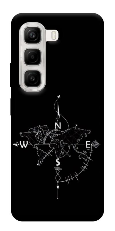 Чохол itsPrint Compass для Infinix Hot 50 4G, black, купити оптом з доставкою