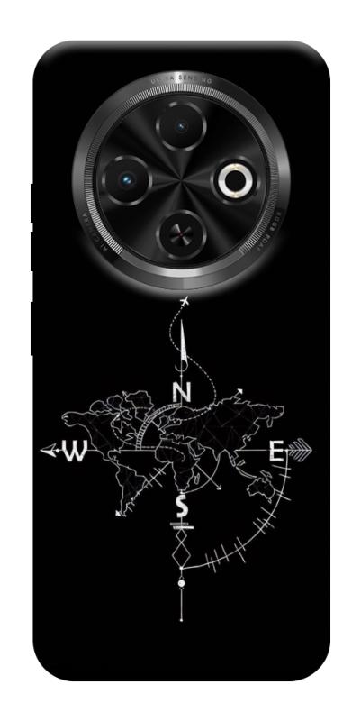 Чохол itsPrint Compass для TECNO Spark 30C, black, купити оптом з доставкою