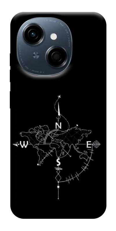 Чехол itsPrint Compass для TECNO Spark Go 1, black, купить оптом с доставкой