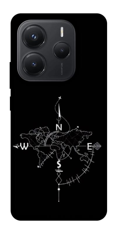 Чехол itsPrint Compass для Xiaomi Redmi Note 14 5G, black, купить оптом с доставкой