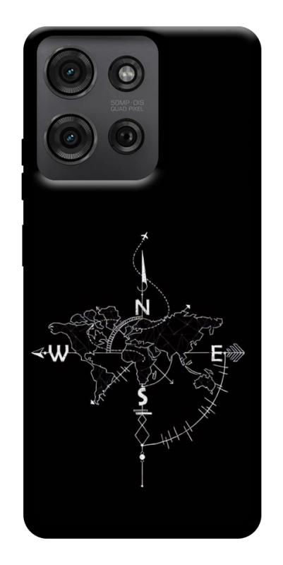 Чохол itsPrint Compass для Motorola Moto G75 5G, black, купити оптом з доставкою