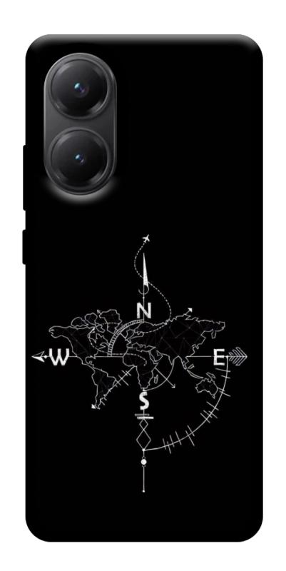 Чехол itsPrint Compass для Xiaomi Poco X7 Pro, black, купить оптом с доставкой