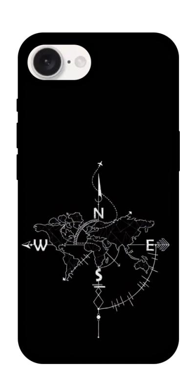 Чохол itsPrint Compass для Apple iPhone 16e (6.1"), black, купити оптом з доставкою