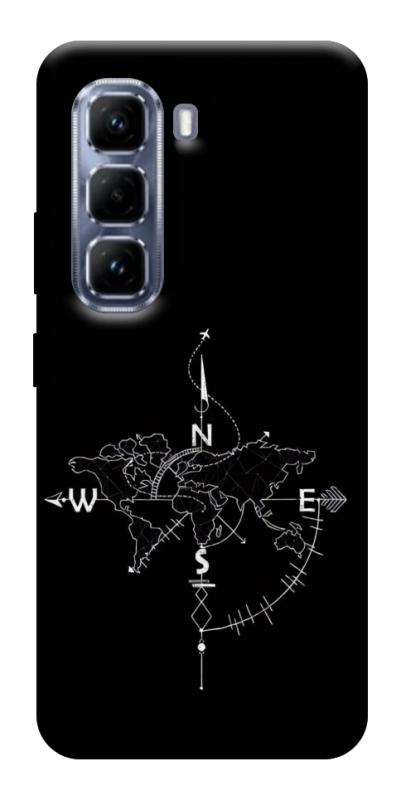 Чохол itsPrint Compass для Infinix Hot 50 Pro, black, купити оптом з доставкою