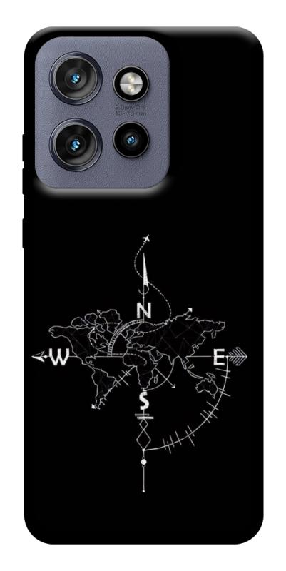 Чехол itsPrint Compass для Motorola Edge 50 Neo, black, купить оптом с доставкой