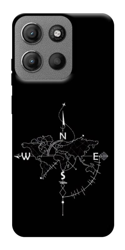 Чехол itsPrint Compass для Motorola Moto G15 4G, black, купить оптом с доставкой