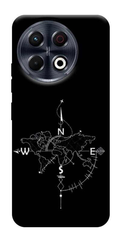 Чохол itsPrint Compass для TECNO Spark 30 Pro (KL7), black, купити оптом з доставкою
