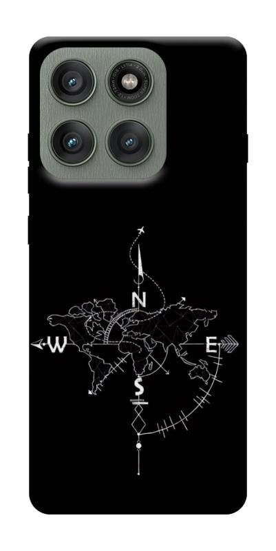 Чехол itsPrint Compass для Motorola Edge 60 Pro, black, купить оптом с доставкой