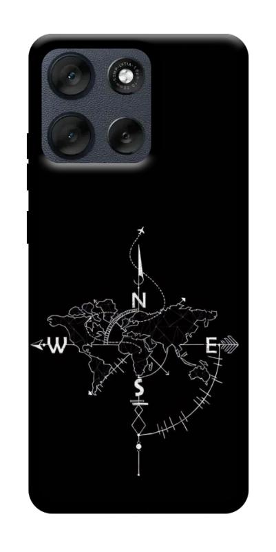 Чохол itsPrint Compass для Motorola Moto G56 5G, black, купити оптом з доставкою
