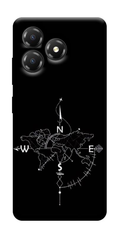 Чохол itsPrint Compass для ZTE Blade A36, black, купити оптом з доставкою