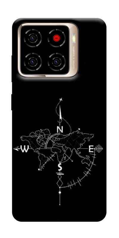 Чехол itsPrint Compass для ZTE Blade A56, black, купить оптом с доставкой