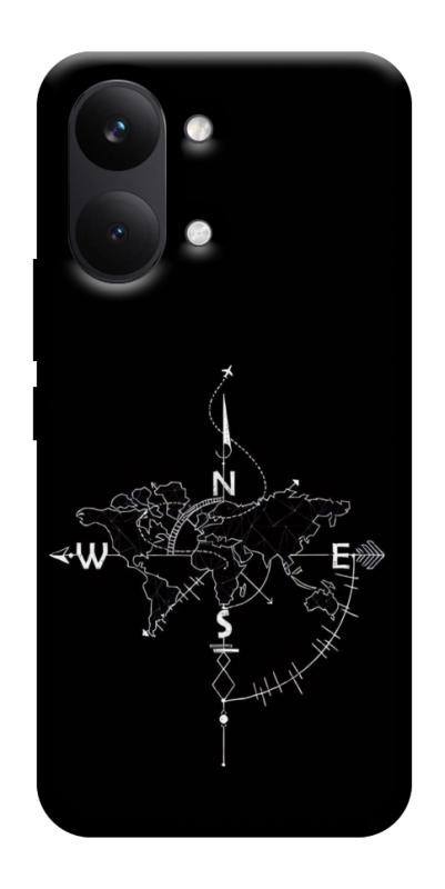 Чехол itsPrint Compass для Xiaomi Poco X8 Pro Max, black, купить оптом с доставкой