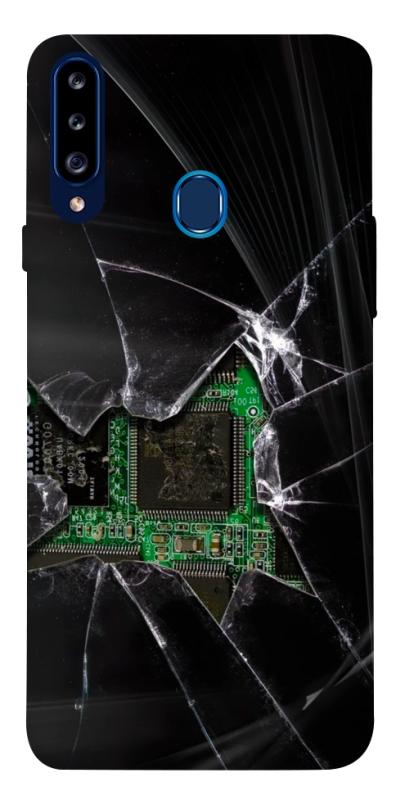 Чехол itsPrint Crash для Samsung Galaxy A20s, black, купить оптом с доставкой