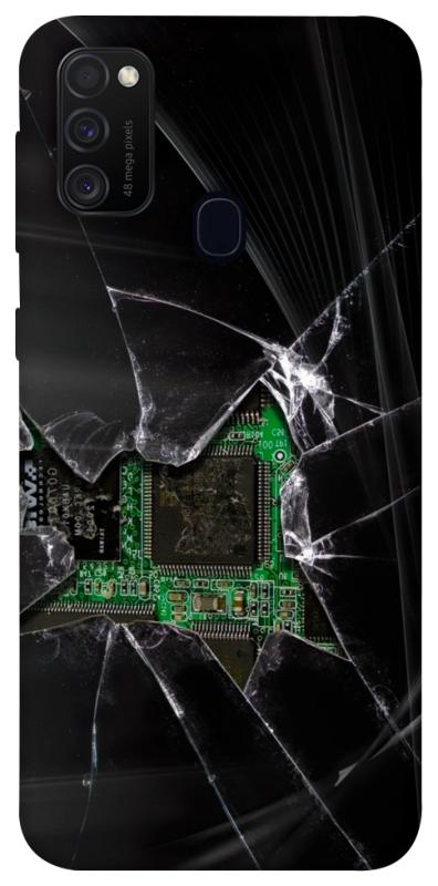 Чехол itsPrint Crash для Samsung Galaxy M30s / M21, black, купить оптом с доставкой