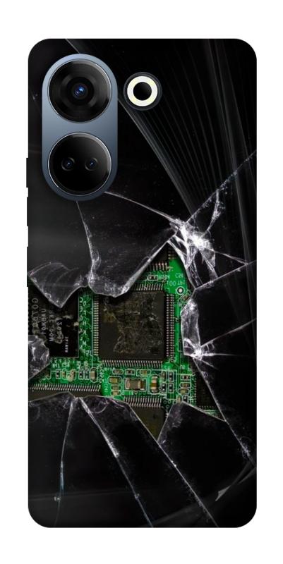Чехол itsPrint Crash для TECNO Camon 20 Pro (CK7n), black, купить оптом с доставкой