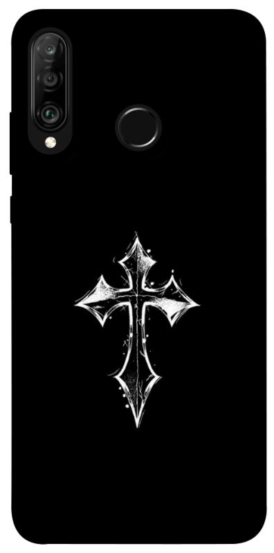 Чохол itsPrint Cross для Huawei P30 lite, black, купити оптом з доставкою