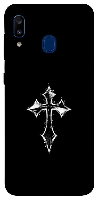 Чохол itsPrint Cross для Samsung Galaxy A20 / A30, black, купити оптом з доставкою